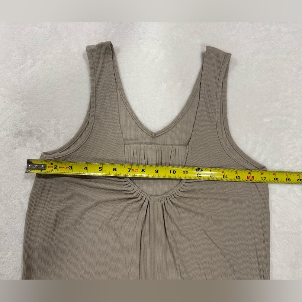 BKE Ribbed Knit Maxi Dress with Pockets - Taupe - Picture 10 of 11